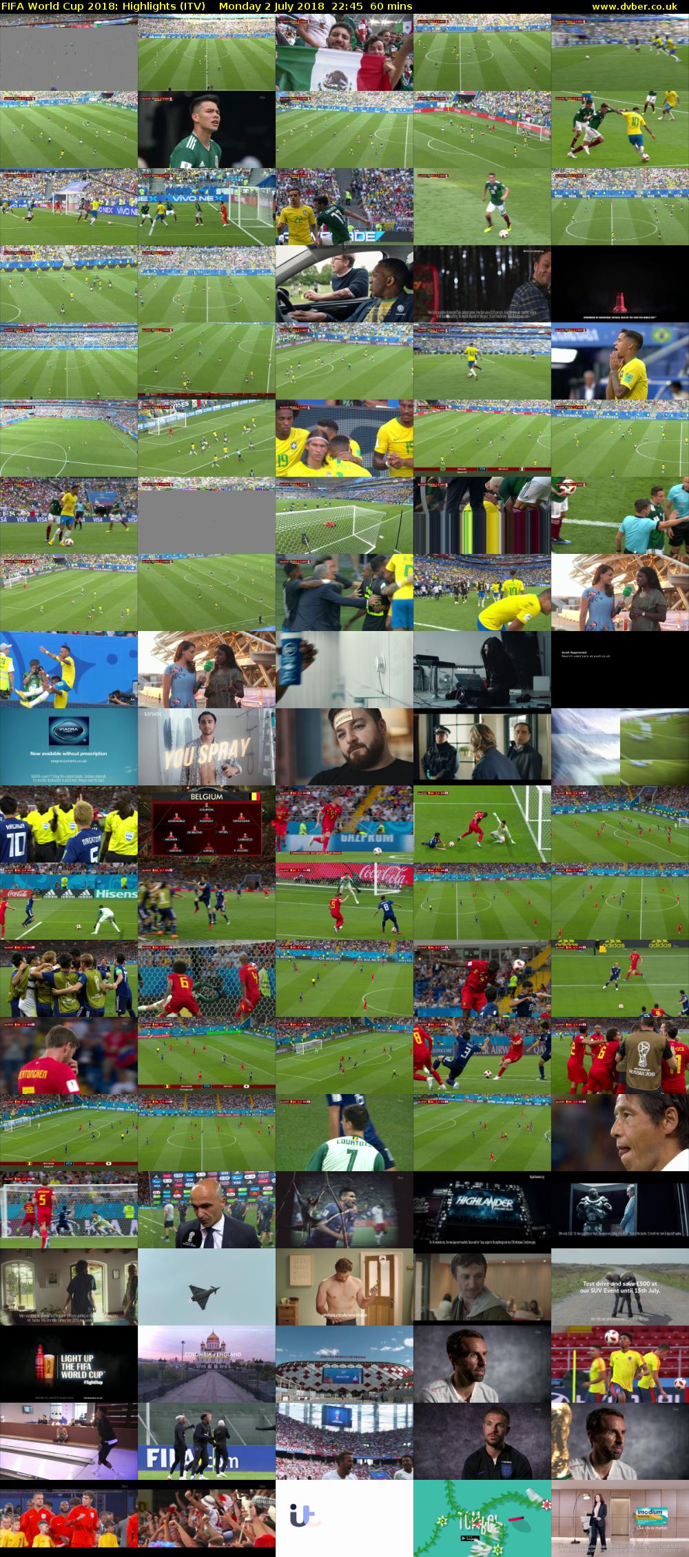 FIFA World Cup 2018: Highlights (ITV) Monday 2 July 2018 22:45 - 23:45