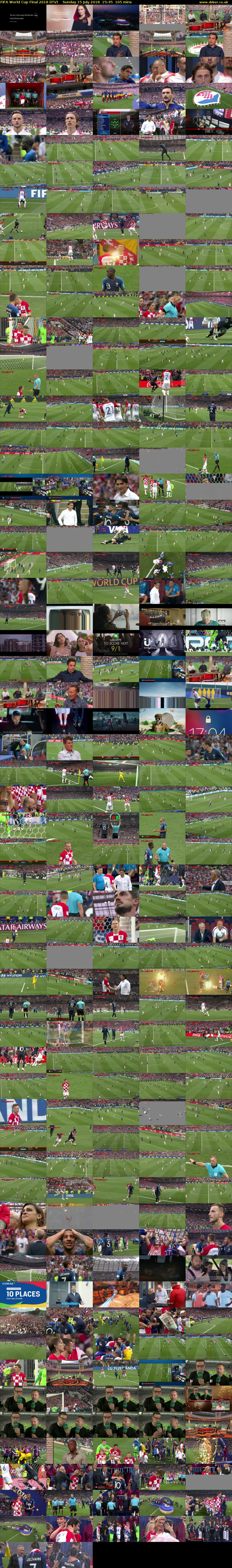 FIFA World Cup Final 2018 (ITV) Sunday 15 July 2018 15:45 - 18:30