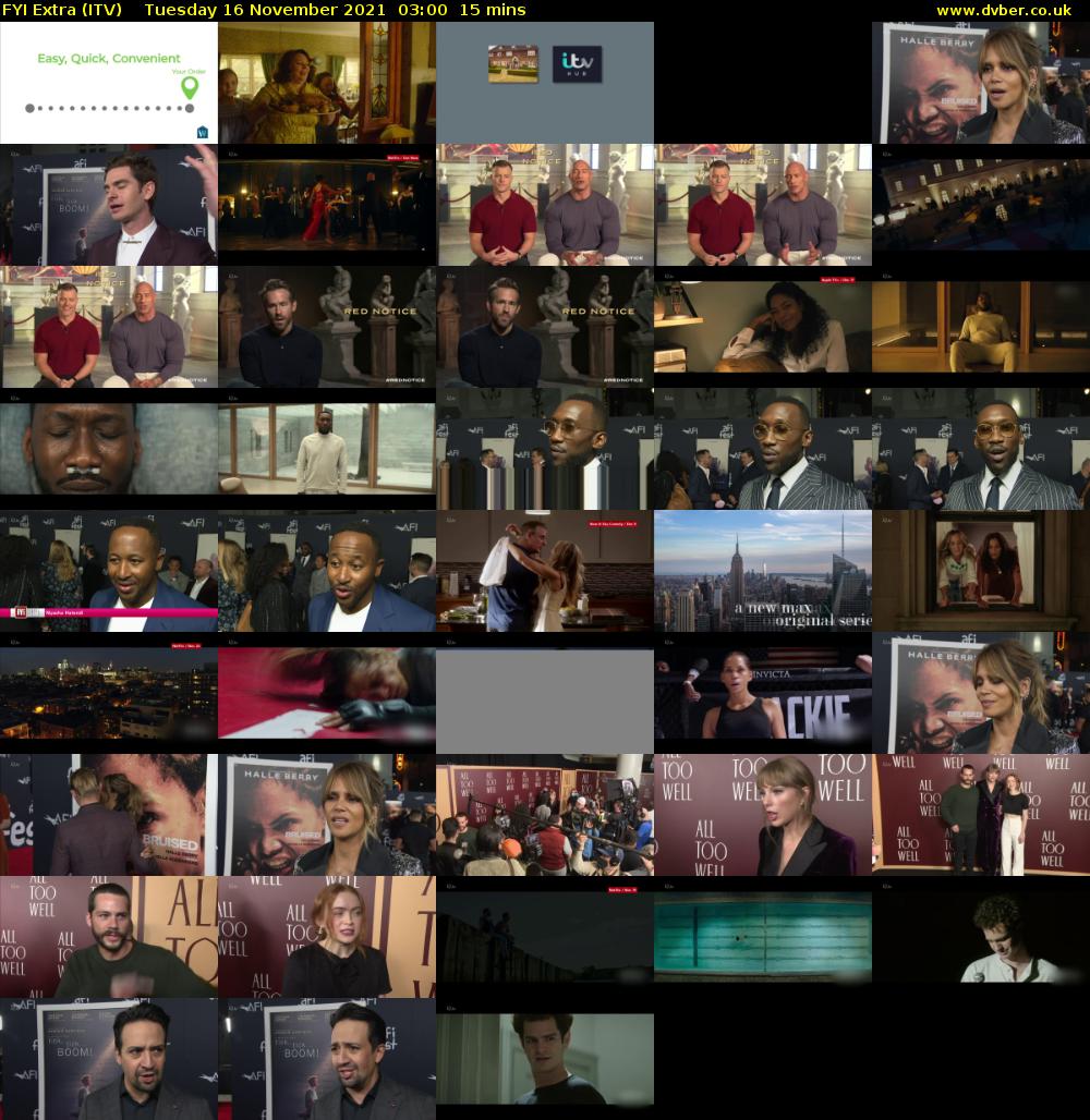 FYI Extra (ITV) Tuesday 16 November 2021 03:00 - 03:15