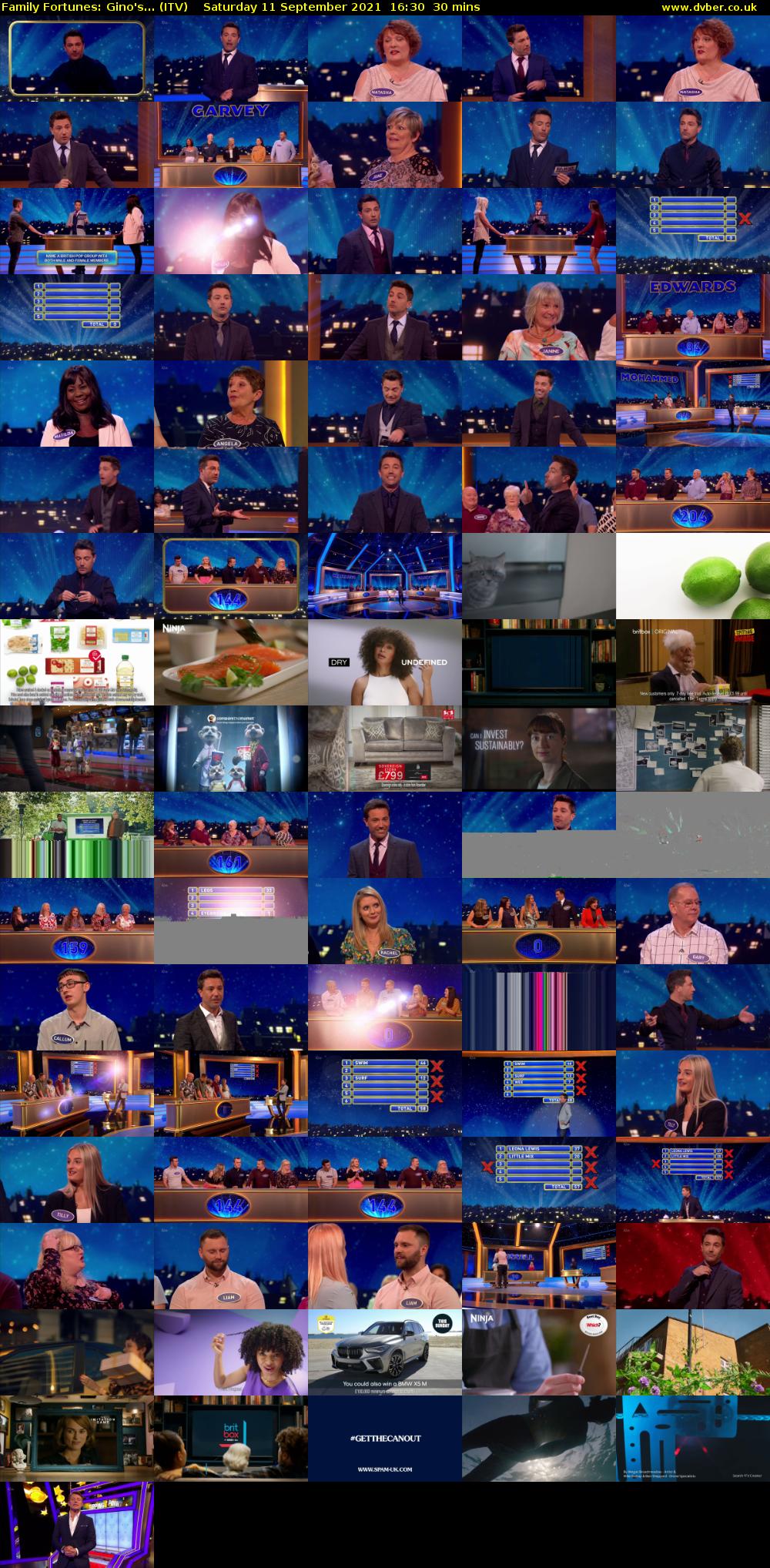 Family Fortunes: Gino's... (ITV) Saturday 11 September 2021 16:30 - 17:00