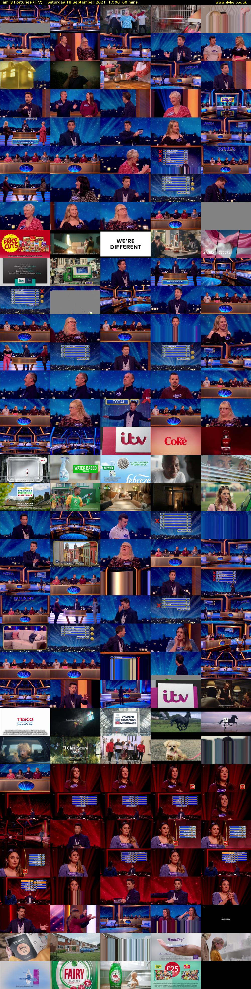 Family Fortunes (ITV) Saturday 18 September 2021 17:00 - 18:00