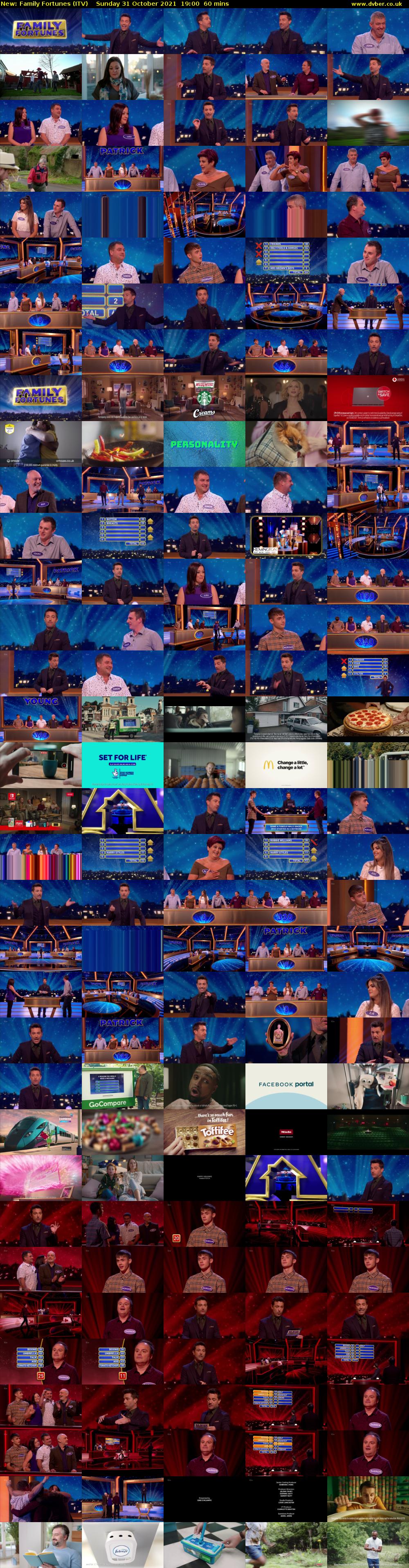 Family Fortunes (ITV) Sunday 31 October 2021 19:00 - 20:00