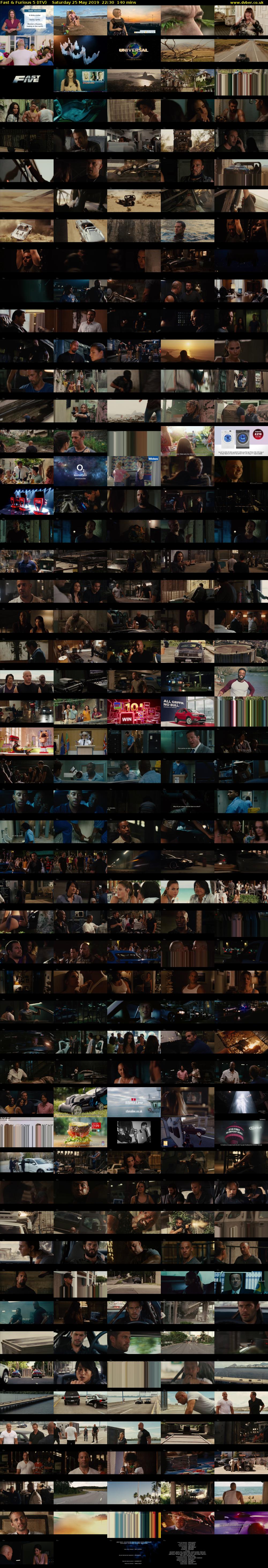 Fast & Furious 5 (ITV) Saturday 25 May 2019 22:30 - 00:50