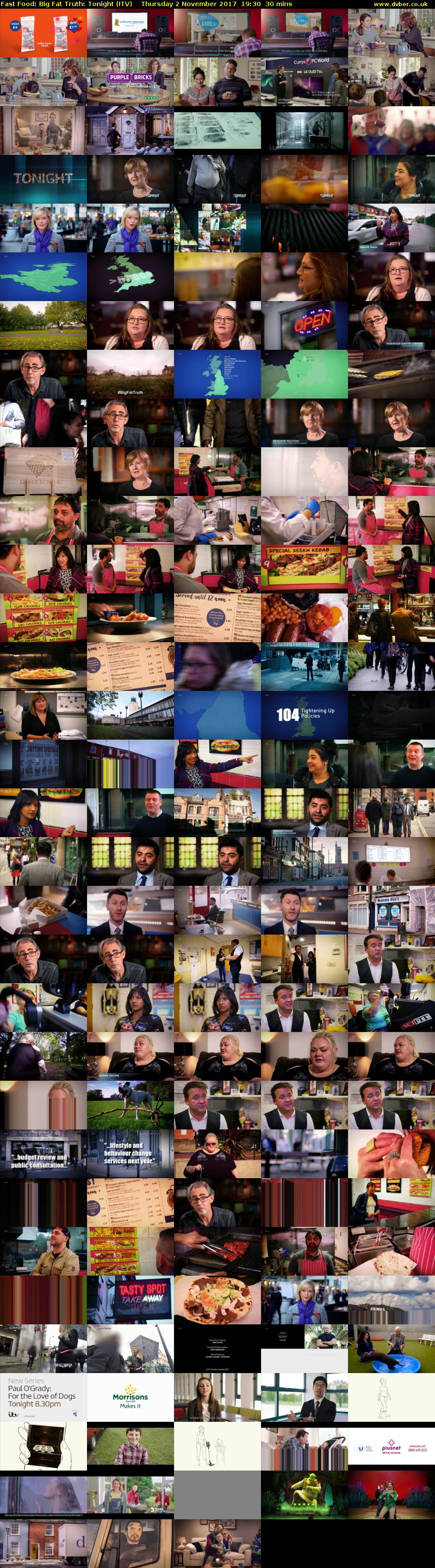 Fast Food: Big Fat Truth: Tonight (ITV) Thursday 2 November 2017 19:30 - 20:00