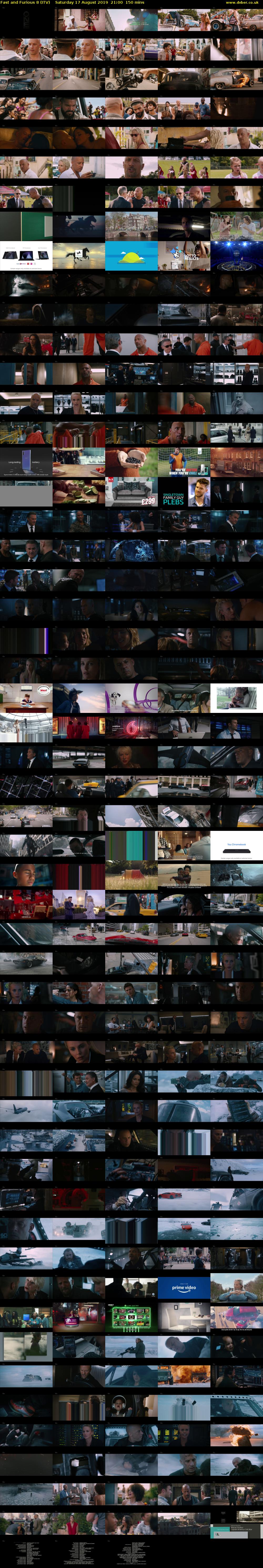 Fast and Furious 8 (ITV) Saturday 17 August 2019 21:00 - 23:30