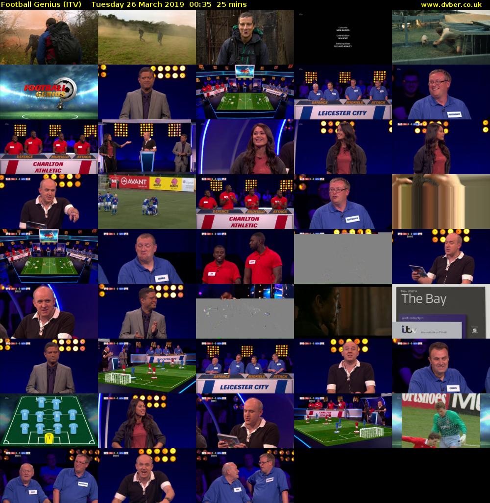 Football Genius (ITV) Tuesday 26 March 2019 00:35 - 01:00