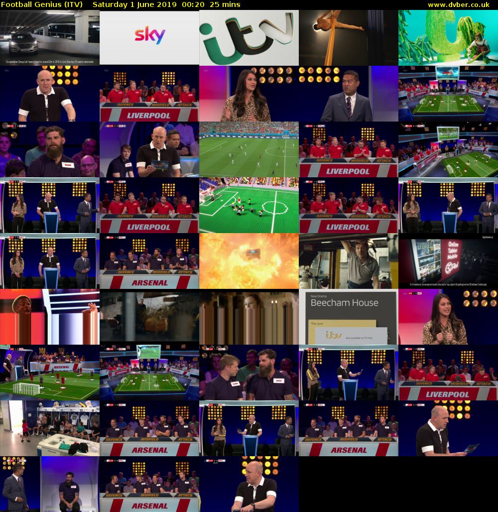 Football Genius (ITV) Saturday 1 June 2019 00:20 - 00:45