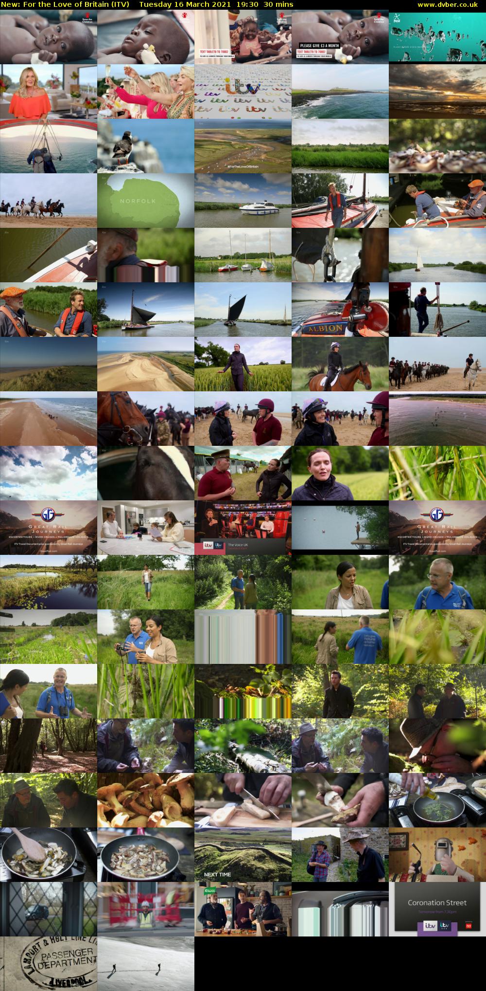 For the Love of Britain (ITV) Tuesday 16 March 2021 19:30 - 20:00