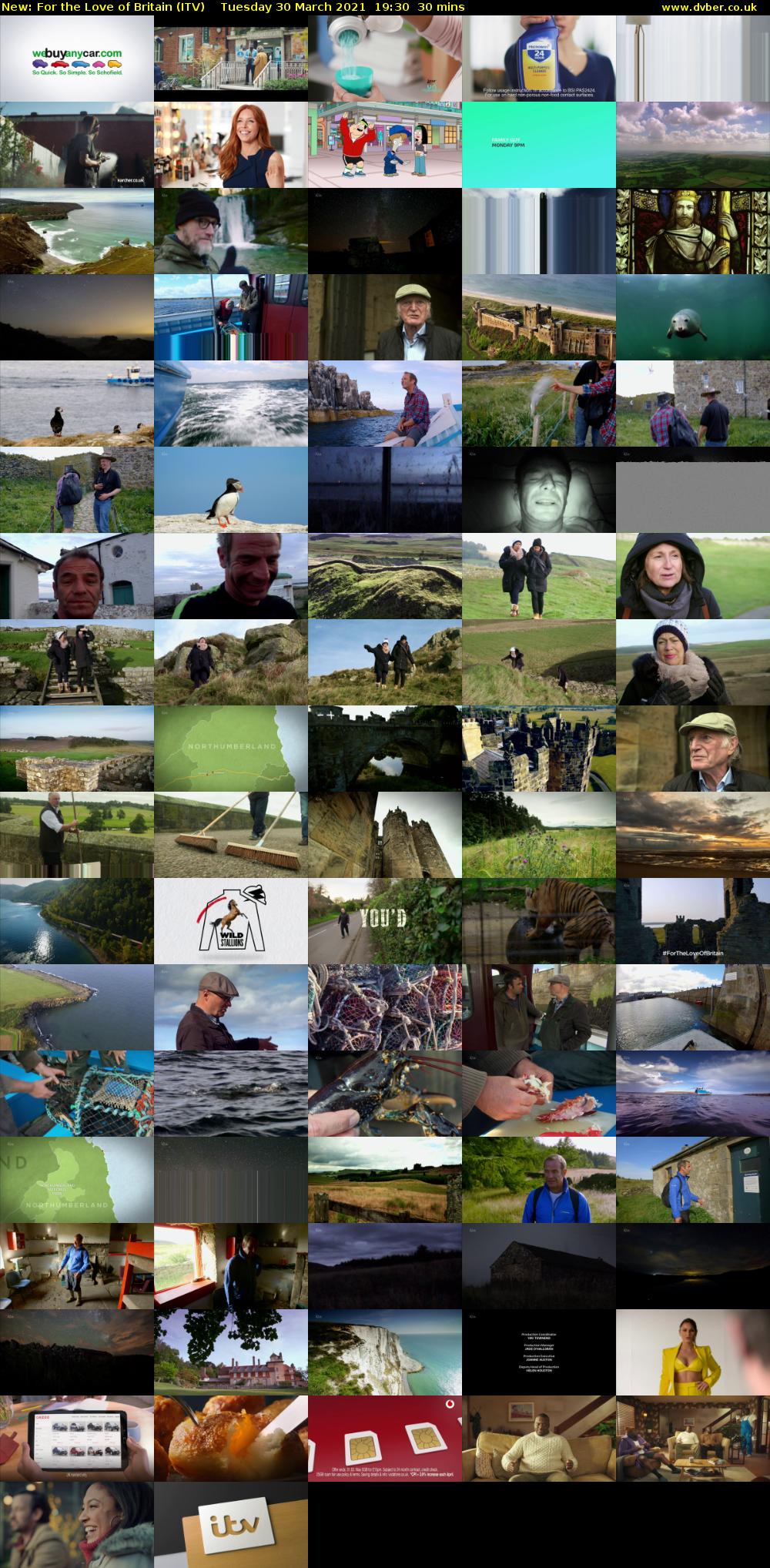 For the Love of Britain (ITV) Tuesday 30 March 2021 19:30 - 20:00