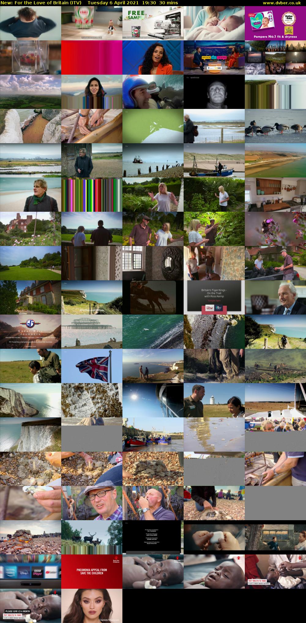For the Love of Britain (ITV) Tuesday 6 April 2021 19:30 - 20:00