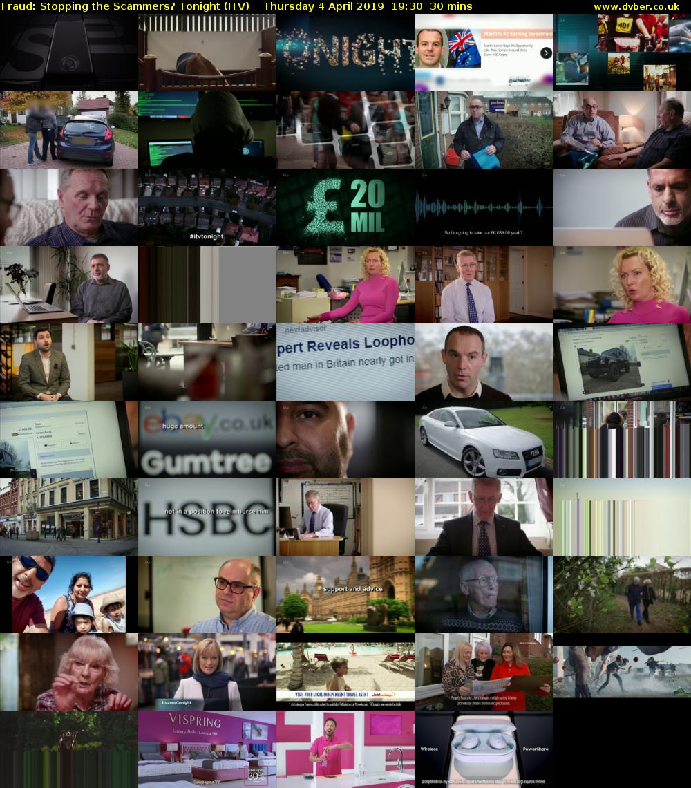 Fraud: Stopping the Scammers? Tonight (ITV) Thursday 4 April 2019 19:30 - 20:00