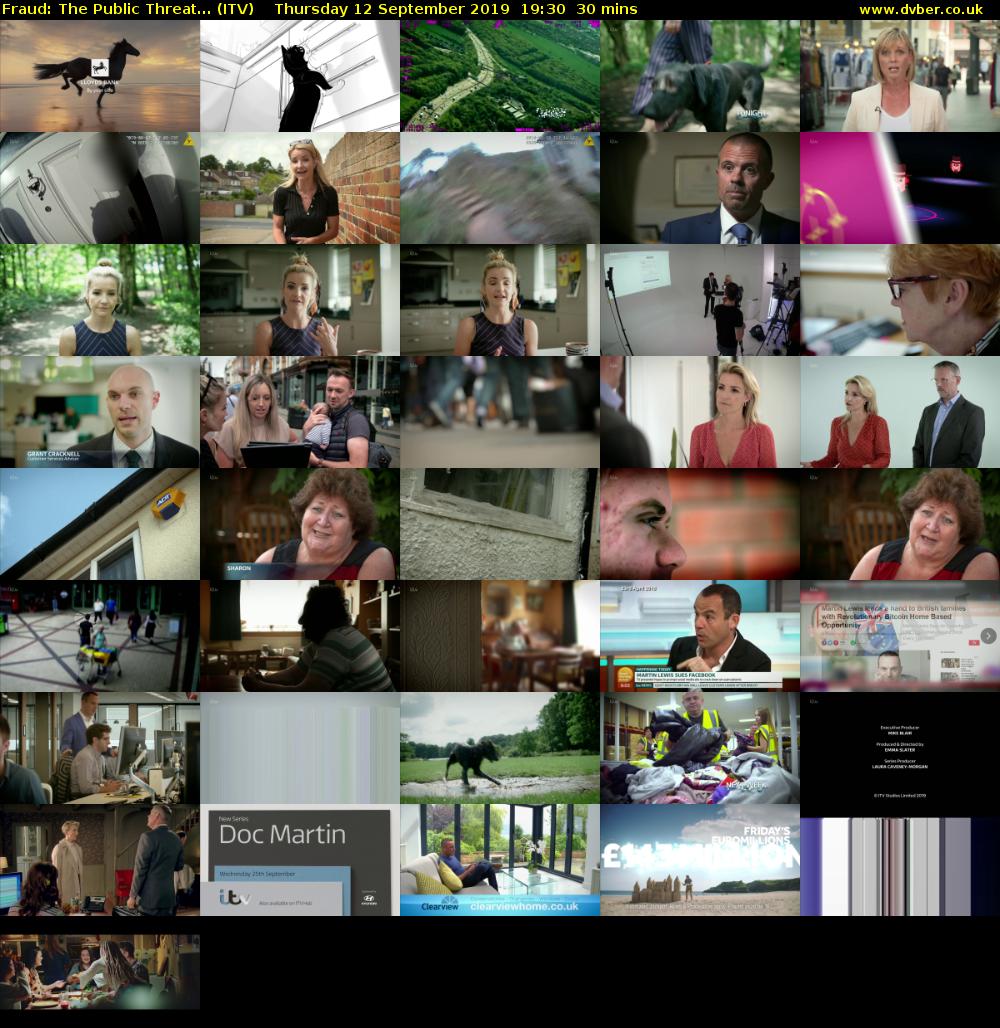Fraud: The Public Threat... (ITV) Thursday 12 September 2019 19:30 - 20:00