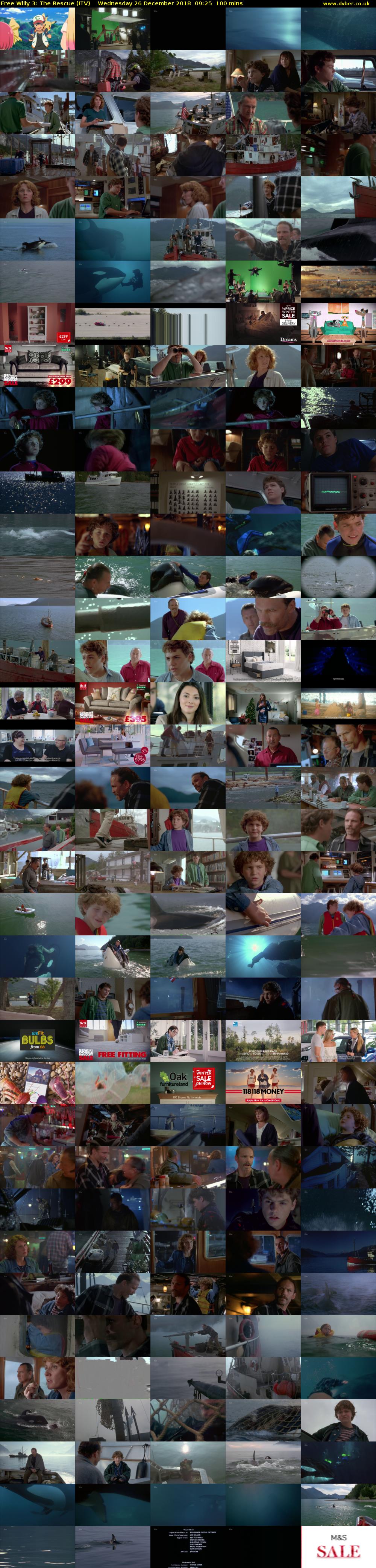 Free Willy 3: The Rescue (ITV) Wednesday 26 December 2018 09:25 - 11:05