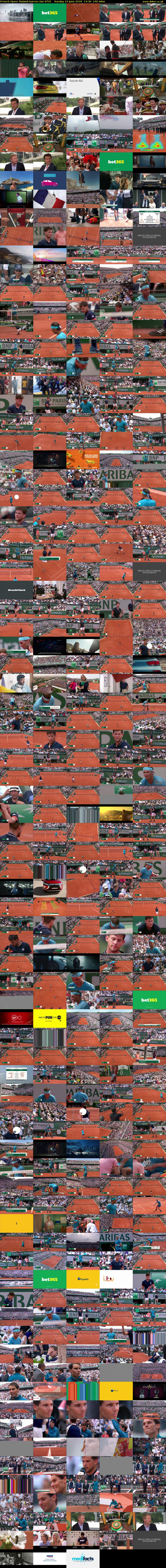French Open: Roland-Garros Live (ITV) Sunday 10 June 2018 13:30 - 17:30