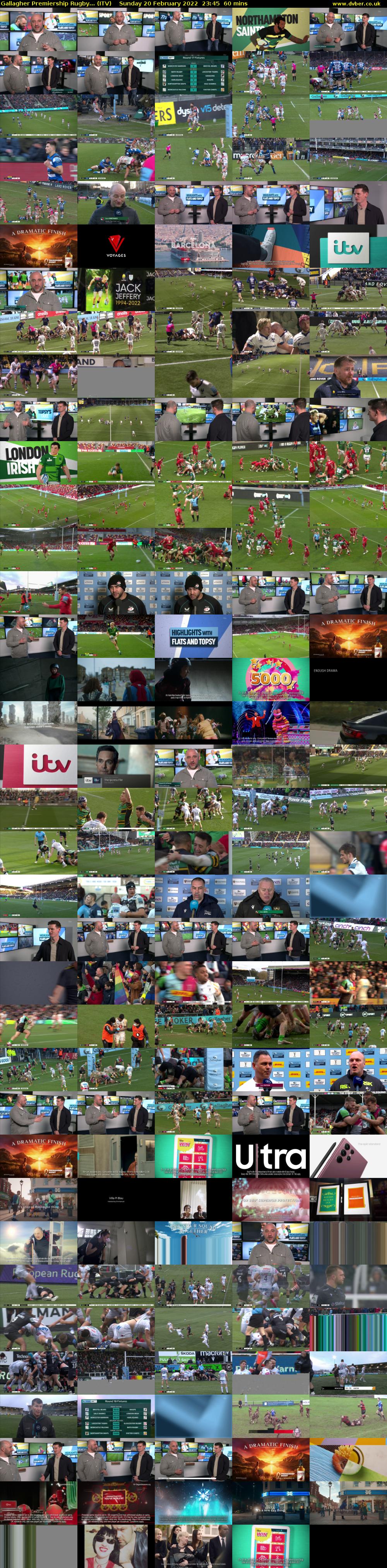 Gallagher Premiership Rugby... (ITV) Sunday 20 February 2022 23:45 - 00:45