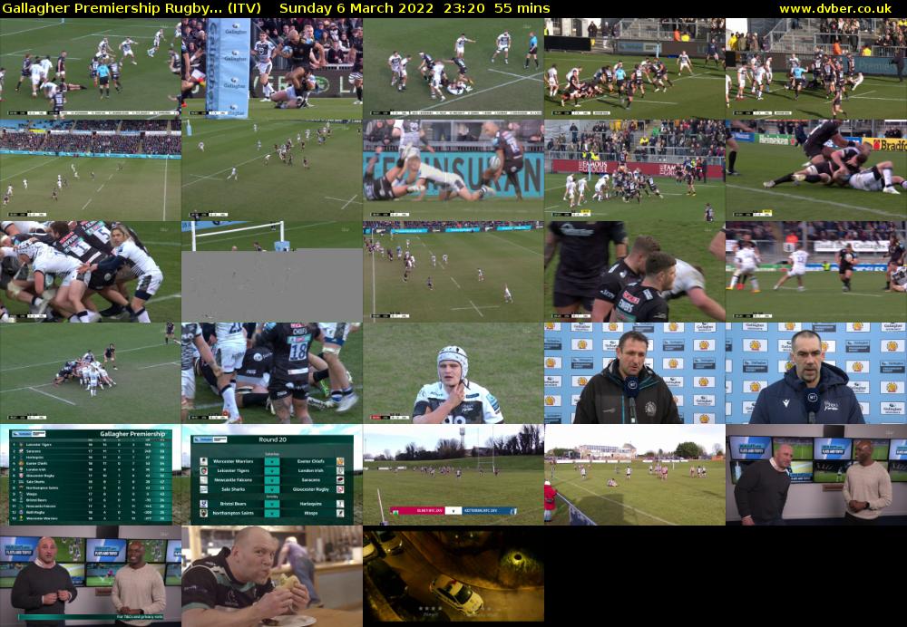 Gallagher Premiership Rugby... (ITV) Sunday 6 March 2022 23:20 - 00:15