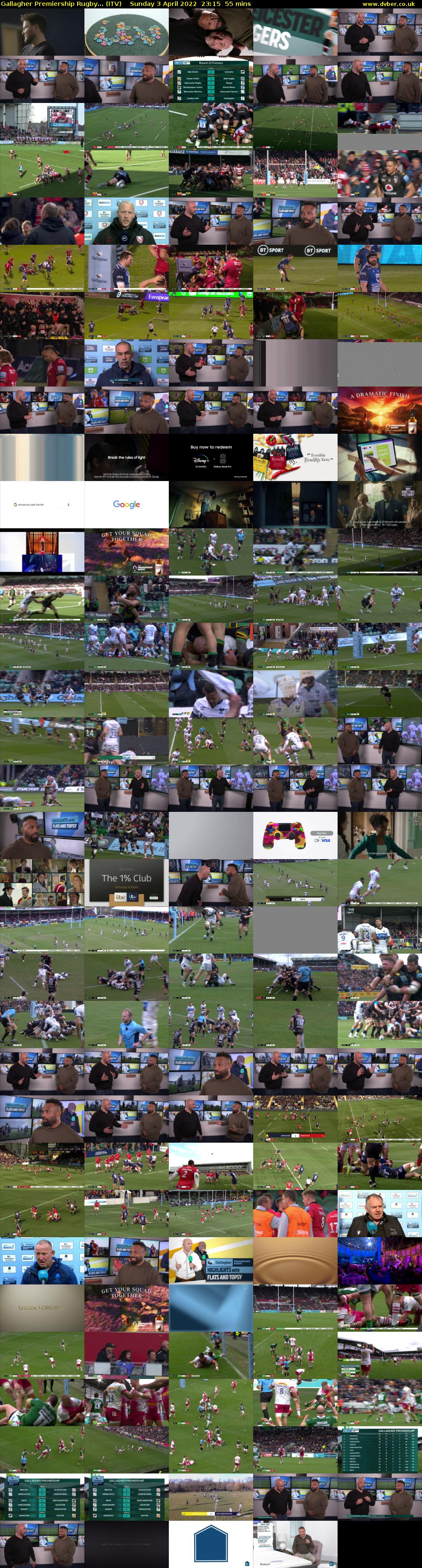 Gallagher Premiership Rugby... (ITV) Sunday 3 April 2022 23:15 - 00:10