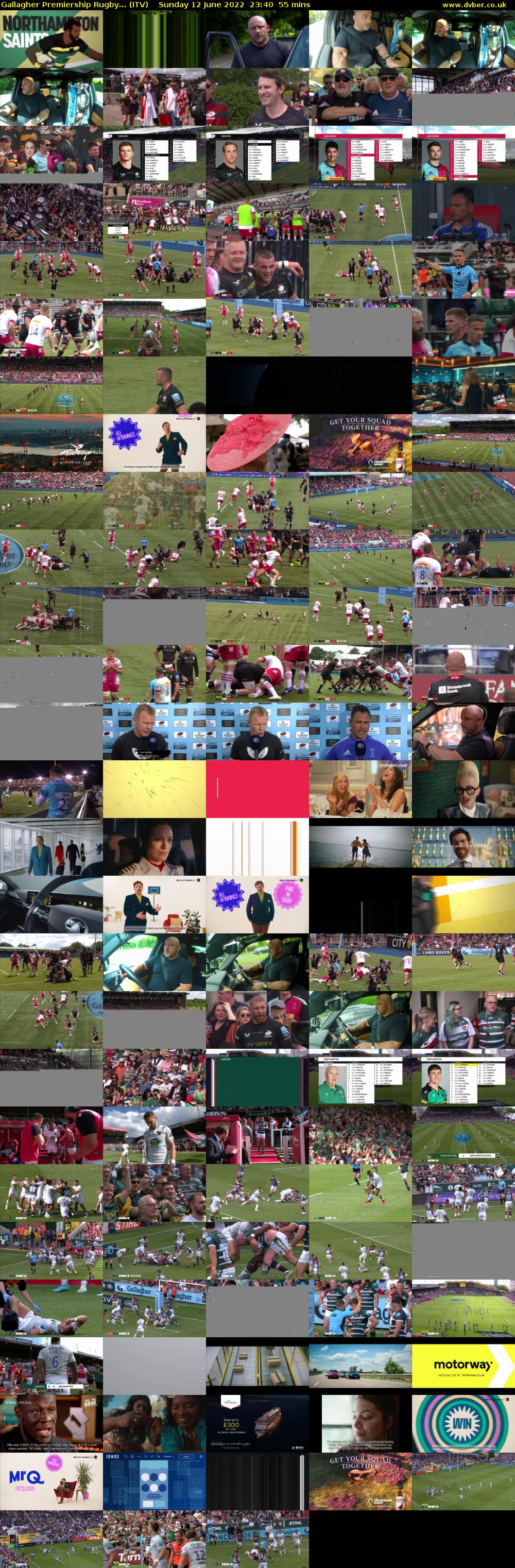 Gallagher Premiership Rugby... (ITV) Sunday 12 June 2022 23:40 - 00:35
