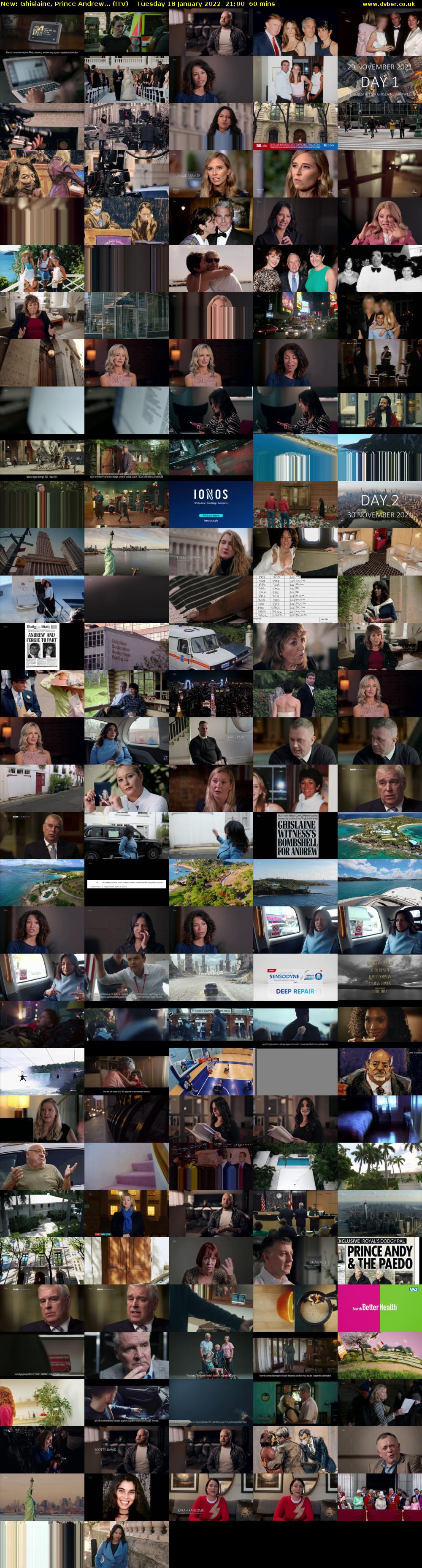 Ghislaine, Prince Andrew... (ITV) Tuesday 18 January 2022 21:00 - 22:00