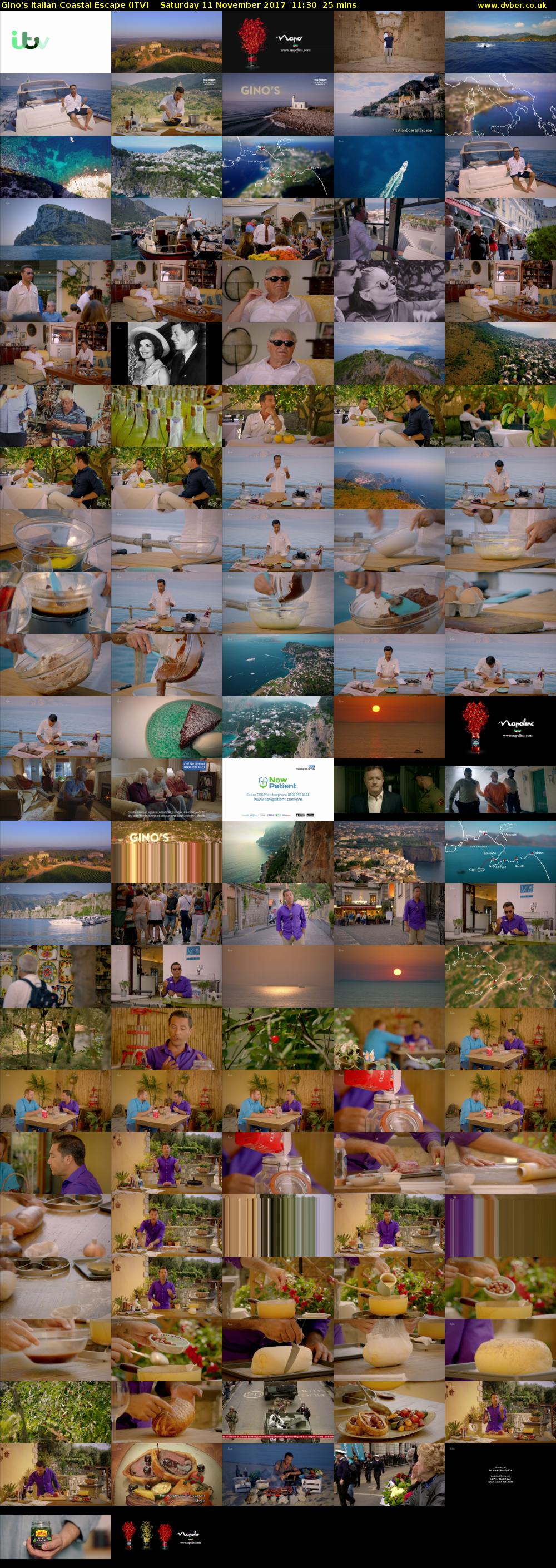 Gino's Italian Coastal Escape (ITV) Saturday 11 November 2017 11:30 - 11:55