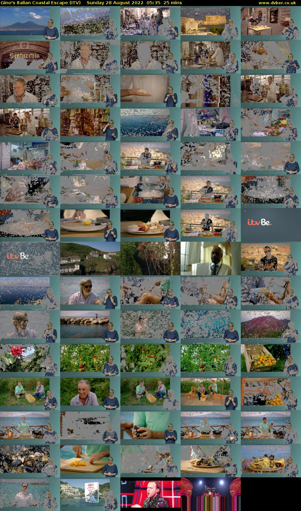 Gino's Italian Coastal Escape (ITV) Sunday 28 August 2022 05:35 - 06:00