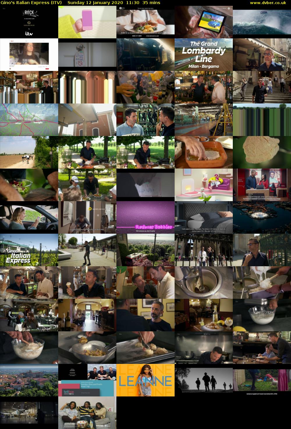 Gino's Italian Express (ITV) Sunday 12 January 2020 11:30 - 12:05