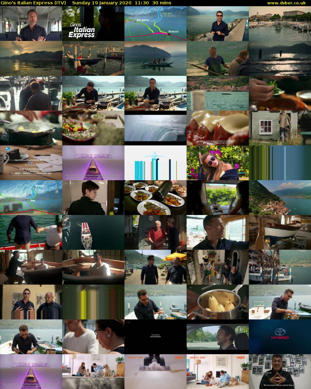 Gino's Italian Express (ITV) Sunday 19 January 2020 11:30 - 12:00