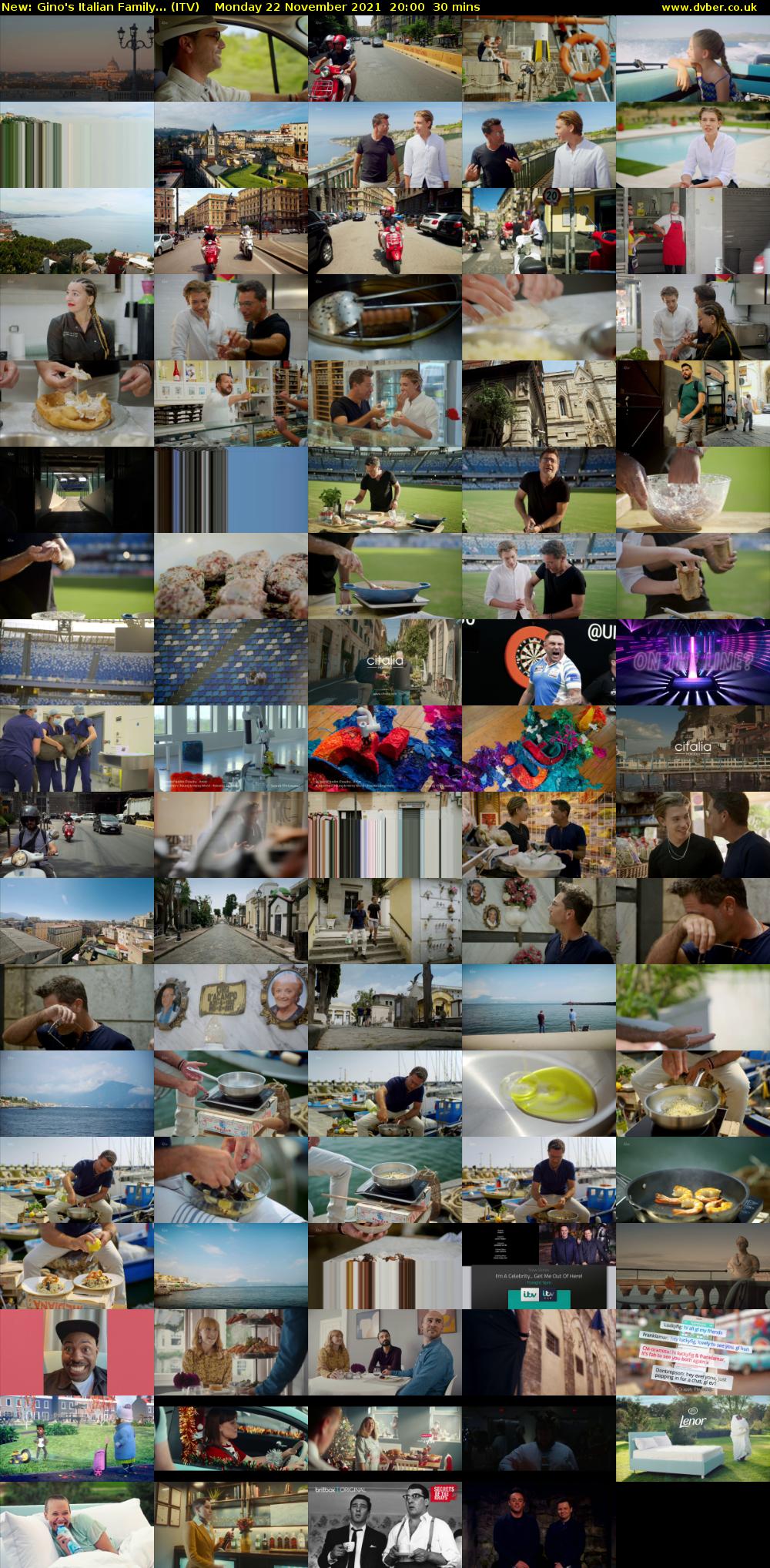 Gino's Italian Family... (ITV) Monday 22 November 2021 20:00 - 20:30