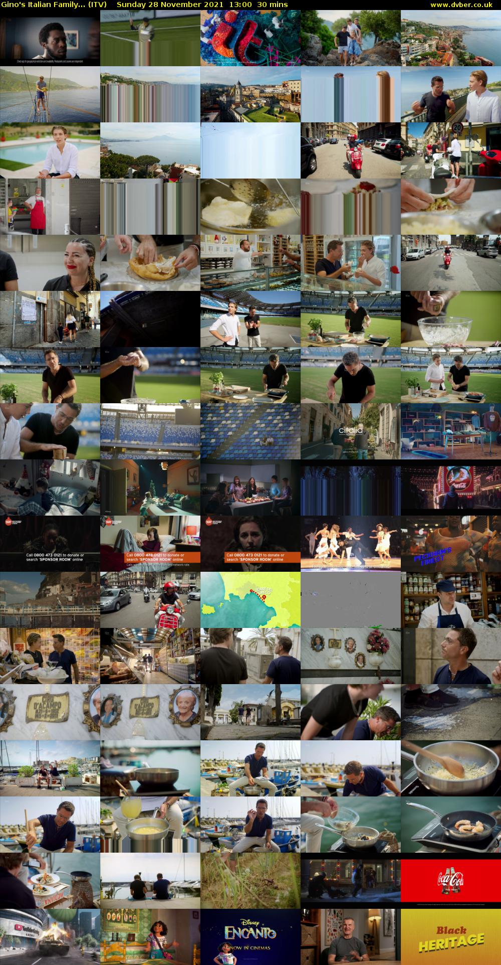 Gino's Italian Family... (ITV) Sunday 28 November 2021 13:00 - 13:30