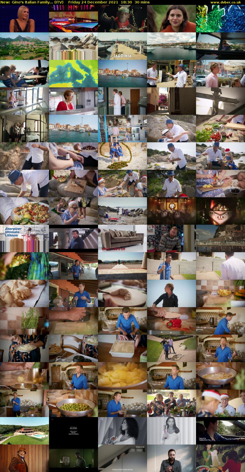 Gino's Italian Family... (ITV) Friday 24 December 2021 18:30 - 19:00
