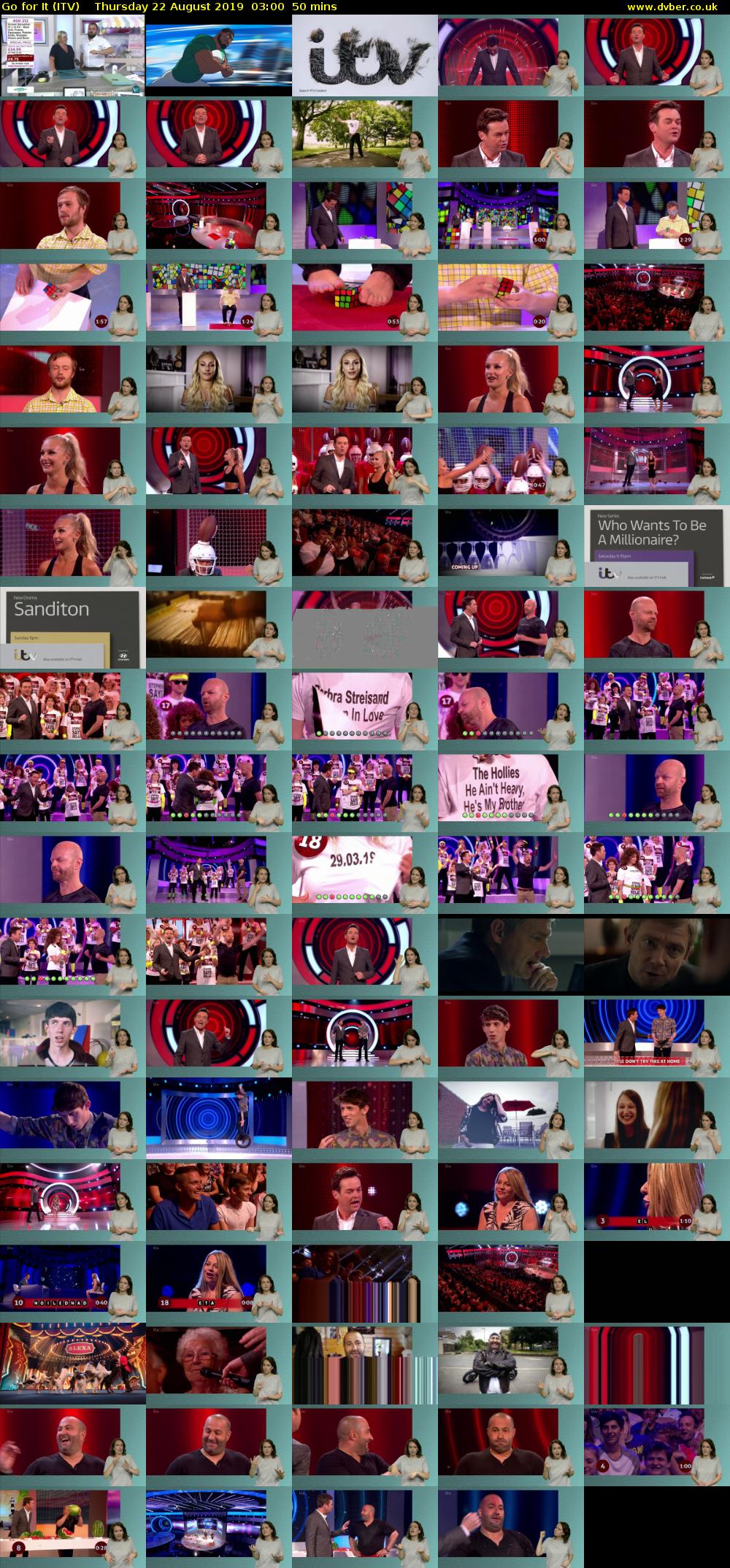Go for It (ITV) Thursday 22 August 2019 03:00 - 03:50