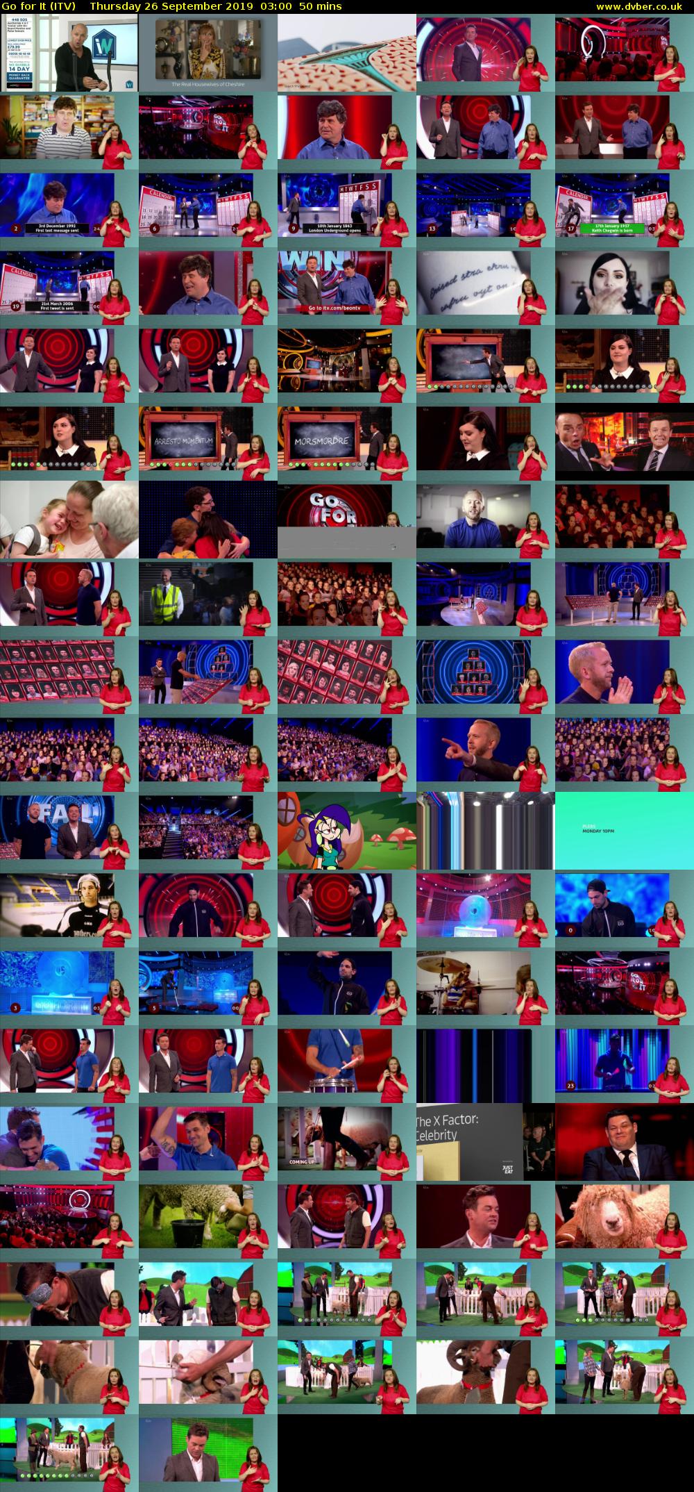Go for It (ITV) Thursday 26 September 2019 03:00 - 03:50