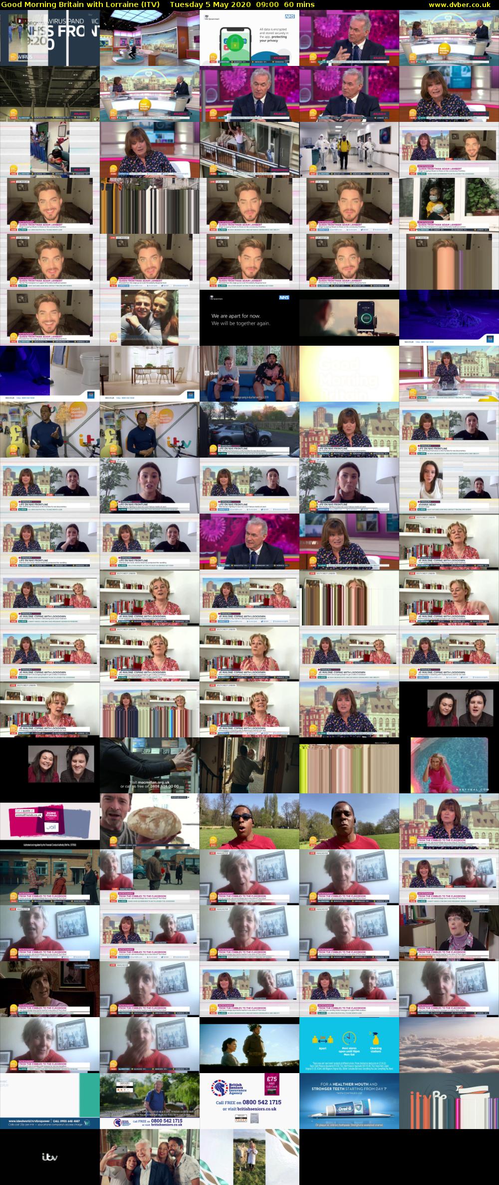 Good Morning Britain with Lorraine (ITV) Tuesday 5 May 2020 09:00 - 10:00