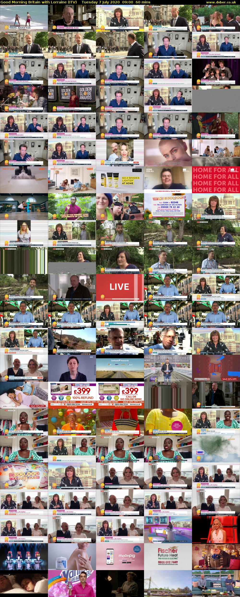 Good Morning Britain with Lorraine (ITV) Tuesday 7 July 2020 09:00 - 10:00