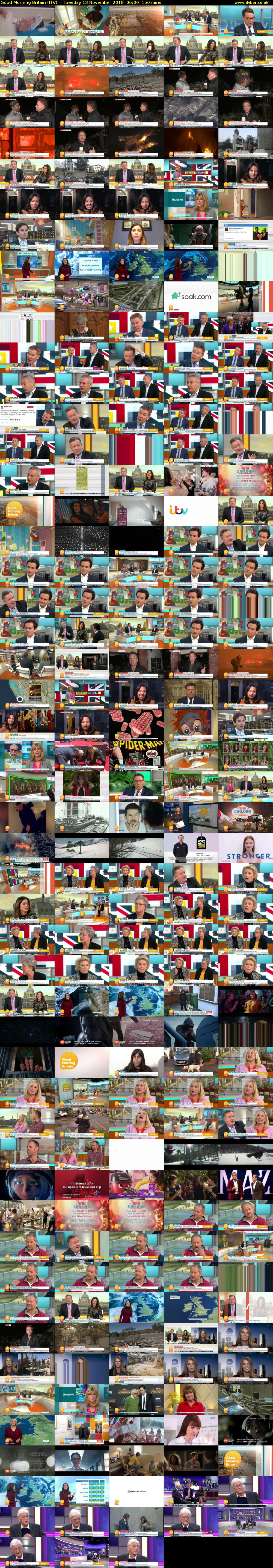 Good Morning Britain (ITV) Tuesday 13 November 2018 06:00 - 08:30