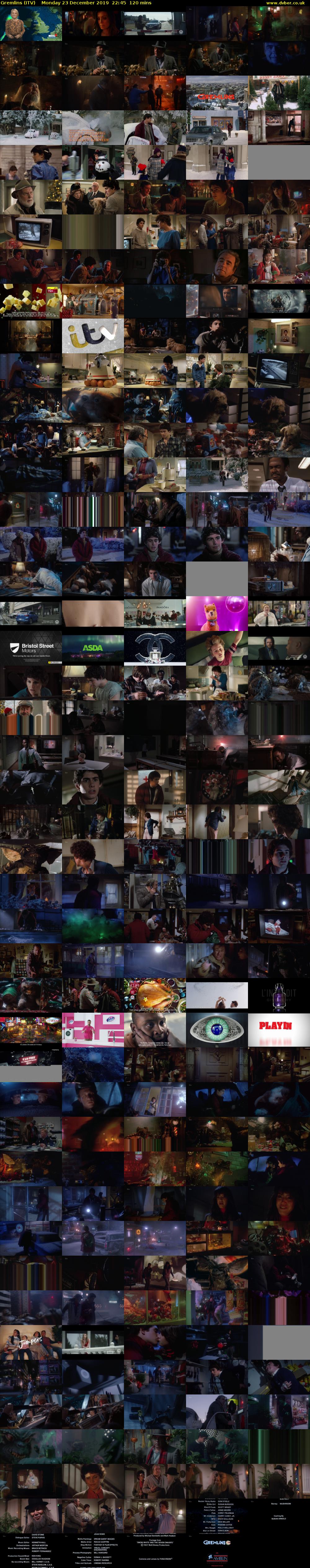 Gremlins (ITV) Monday 23 December 2019 22:45 - 00:45