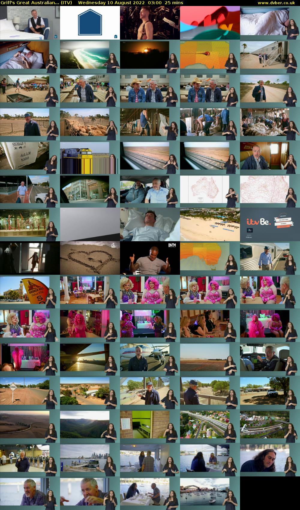 Griff's Great Australian... (ITV) Wednesday 10 August 2022 03:00 - 03:25