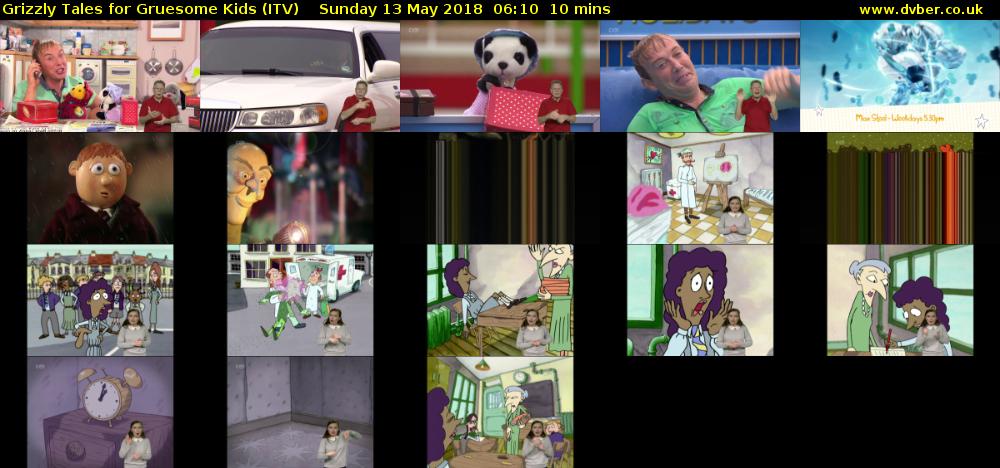 Grizzly Tales for Gruesome Kids (ITV) Sunday 13 May 2018 06:10 - 06:20