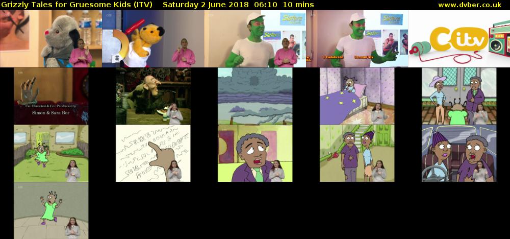 Grizzly Tales for Gruesome Kids (ITV) Saturday 2 June 2018 06:10 - 06:20