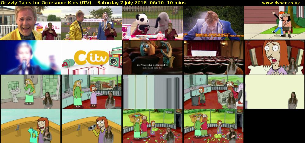 Grizzly Tales for Gruesome Kids (ITV) Saturday 7 July 2018 06:10 - 06:20