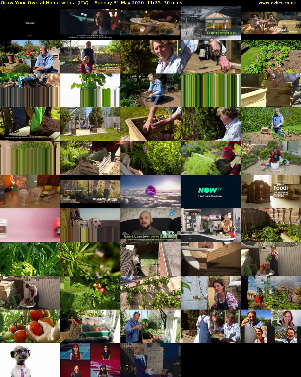 Grow Your Own at Home with... (ITV) Sunday 31 May 2020 11:25 - 11:55