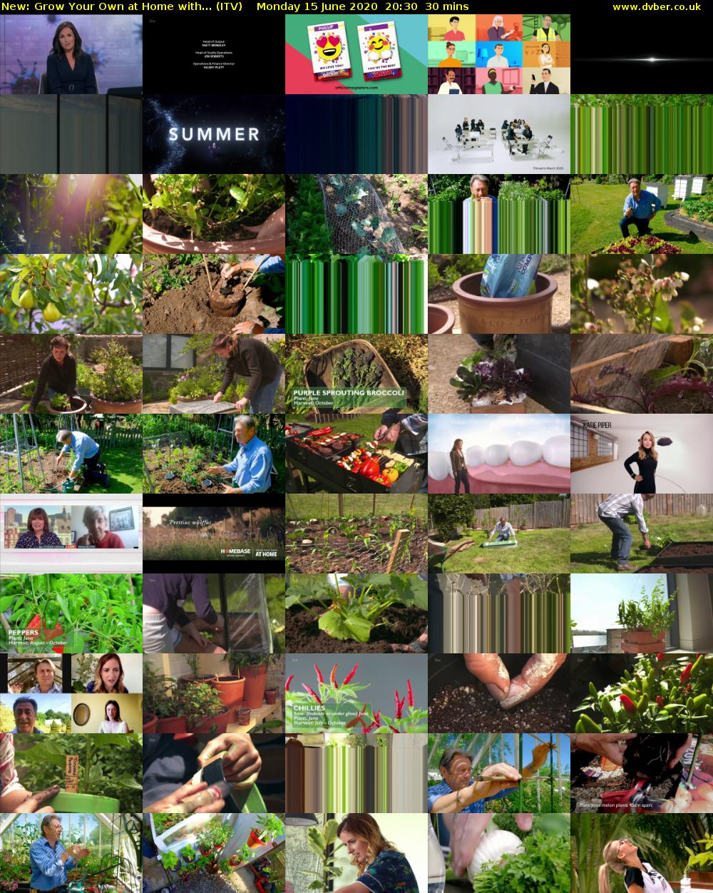 Grow Your Own at Home with... (ITV) Monday 15 June 2020 20:30 - 21:00
