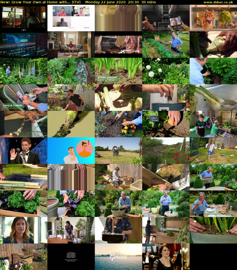 Grow Your Own at Home with... (ITV) Monday 22 June 2020 20:30 - 21:00