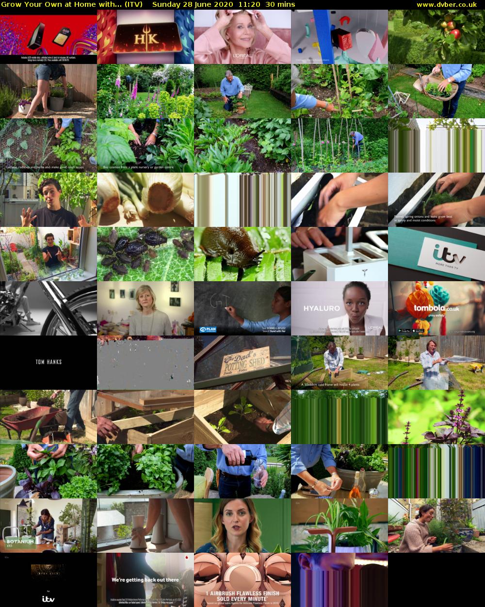 Grow Your Own at Home with... (ITV) Sunday 28 June 2020 11:20 - 11:50