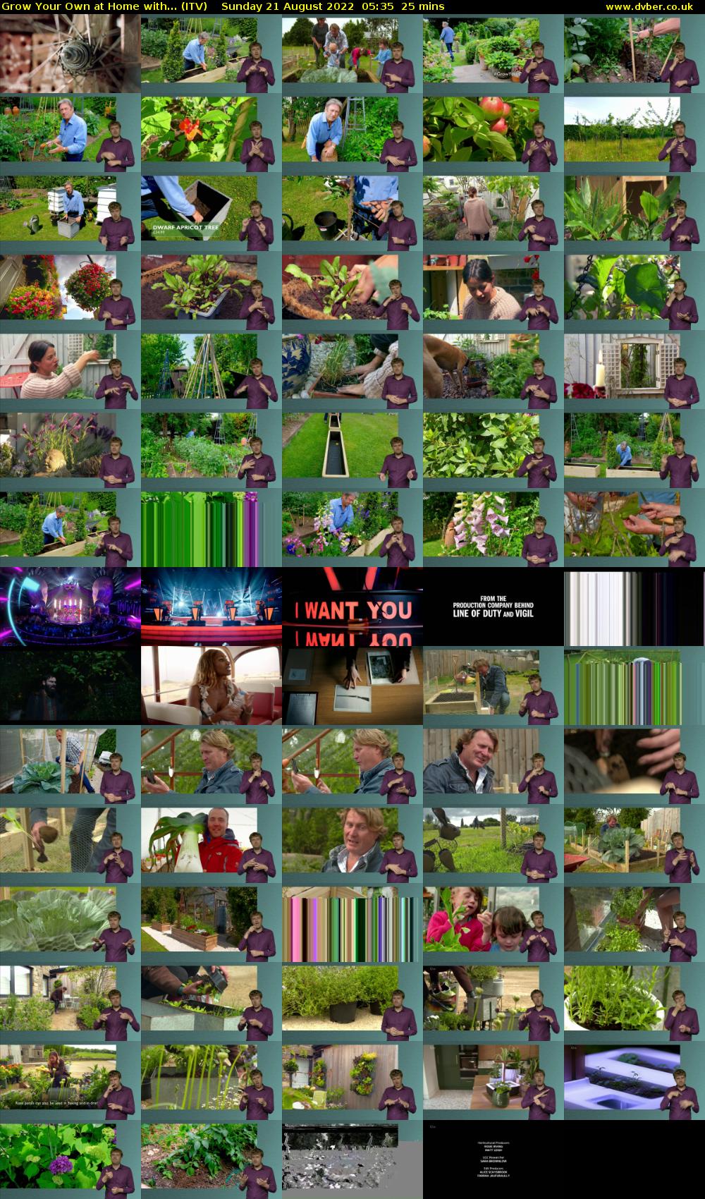 Grow Your Own at Home with... (ITV) Sunday 21 August 2022 05:35 - 06:00