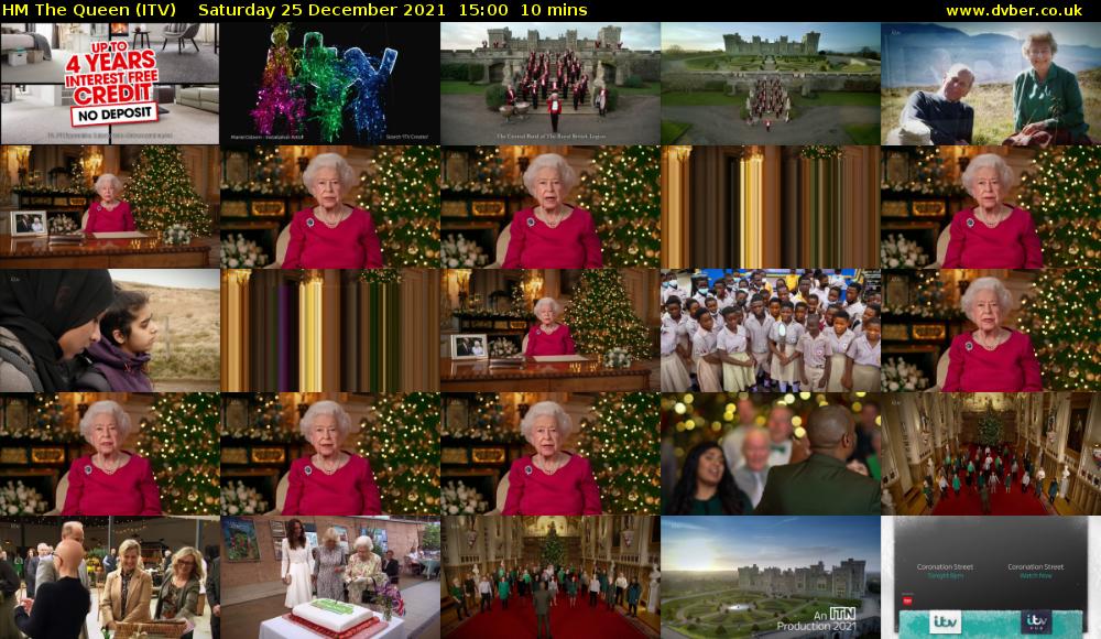 HM The Queen (ITV) Saturday 25 December 2021 15:00 - 15:10