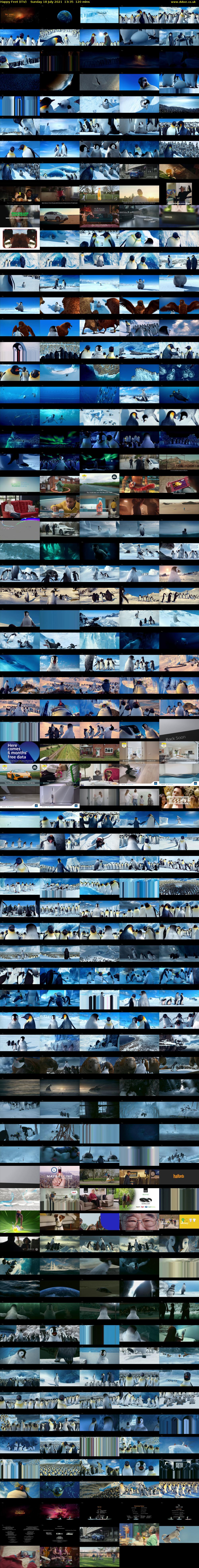 Happy Feet (ITV) Sunday 18 July 2021 13:35 - 15:35