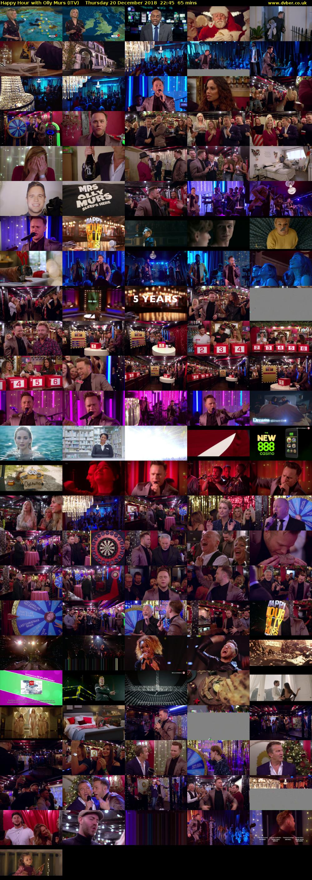Happy Hour with Olly Murs (ITV) Thursday 20 December 2018 22:45 - 23:50