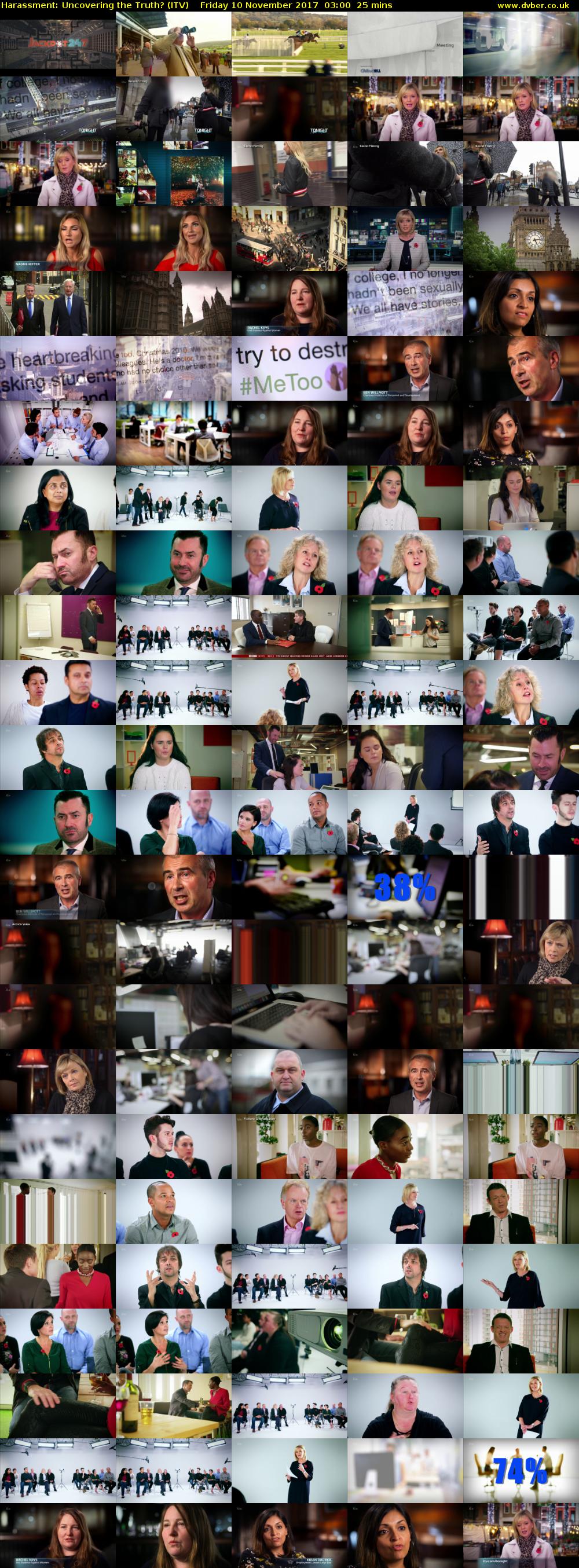 Harassment: Uncovering the Truth? (ITV) Friday 10 November 2017 03:00 - 03:25
