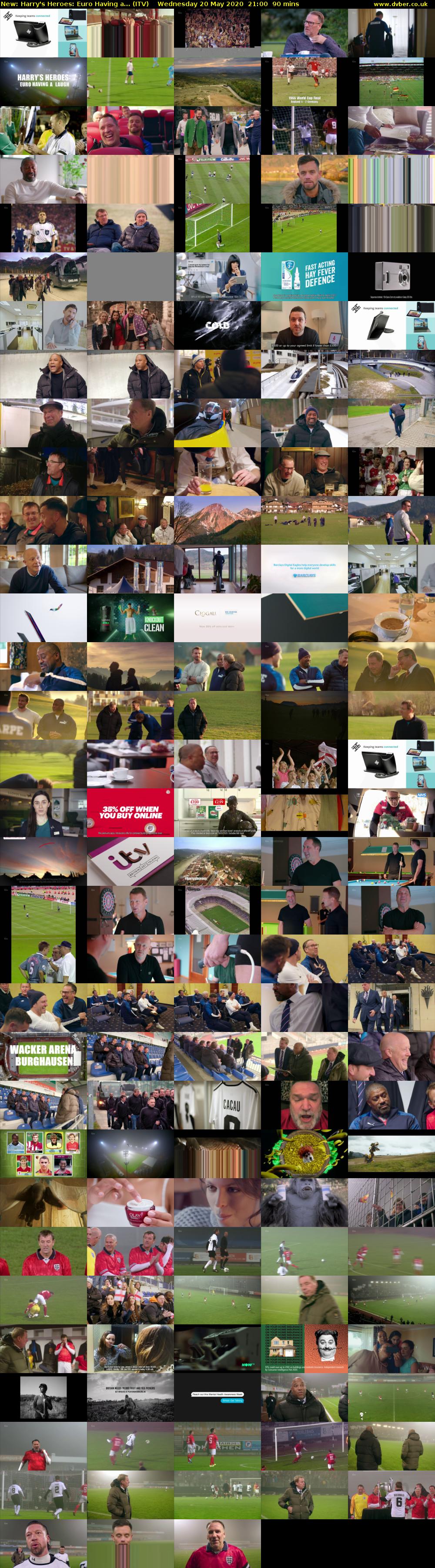 Harry's Heroes: Euro Having a... (ITV) Wednesday 20 May 2020 21:00 - 22:30